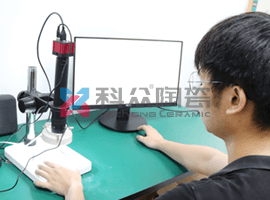 氧化鋁陶瓷坩堝支架顯微鏡檢測(cè)